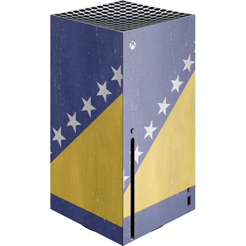 Bosnia and Herzegovina Flag Distressed Xbox Series X Console Skin