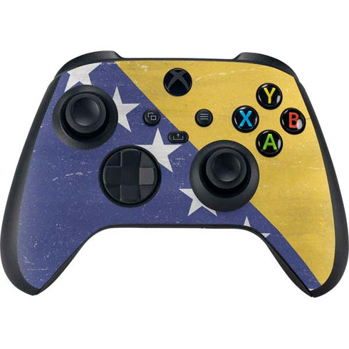 Bosnia and Herzegovina Flag Distressed Xbox Series X Controller Skin