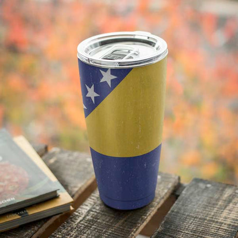 Bosnia and Herzegovina Flag Distressed Yeti 20oz Tumbler Skin