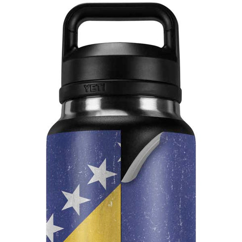 Bosnia and Herzegovina Flag Distressed YETI Rambler 36oz Bottle Skin