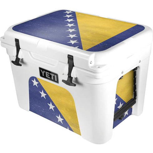 Bosnia and Herzegovina Flag Distressed YETI Tundra 35 Hard Cooler Skin
