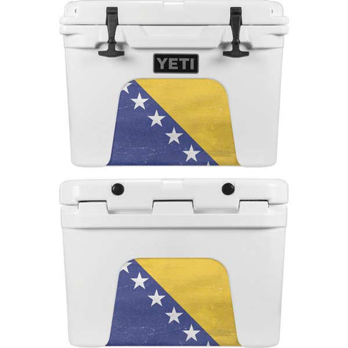 Bosnia and Herzegovina Flag Distressed YETI Tundra 35 Hard Cooler Skin