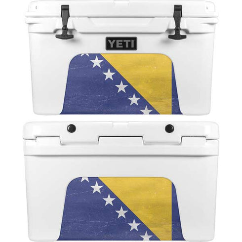 Bosnia and Herzegovina Flag Distressed YETI Tundra 45 Hard Cooler Skin