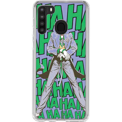 DC Comics The Joker Vintage pose pattern Galaxy A21 Clear Case
