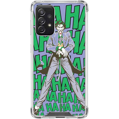 DC Comics The Joker Vintage pose pattern Galaxy A72 5G Clear Case
