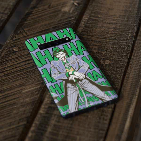 DC Comics The Joker Vintage pose pattern Galaxy S10 Plus Skin
