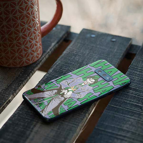 DC Comics The Joker Vintage pose pattern Galaxy S10e Skin