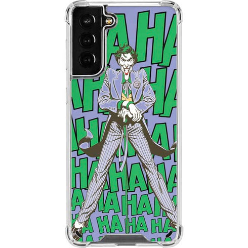 DC Comics The Joker Vintage pose pattern Galaxy S21 Plus 5G Clear Case