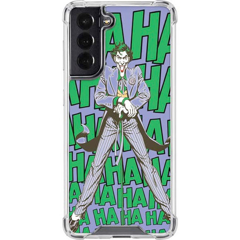 DC Comics The Joker Vintage pose pattern Galaxy S22 Clear Case