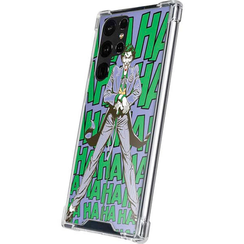 DC Comics The Joker Vintage pose pattern Galaxy S22 Ultra Clear Case