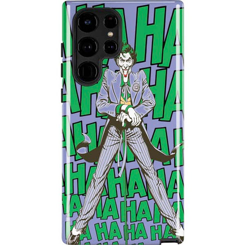 DC Comics The Joker Vintage pose pattern Galaxy S22 Ultra Pro Case