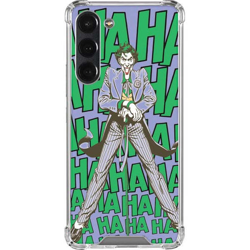 DC Comics The Joker Vintage pose pattern Galaxy S23 Plus Clear Case