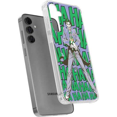DC Comics The Joker Vintage pose pattern Galaxy S24 Plus Clear Case