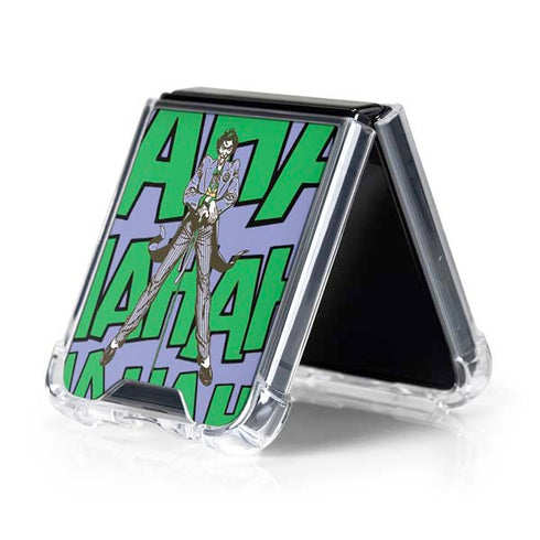 DC Comics The Joker Vintage pose pattern Galaxy Z Flip5 5G Clear Case