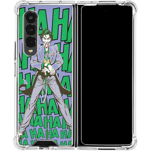 DC Comics The Joker Vintage pose pattern Galaxy Z Fold4 5G Clear Case
