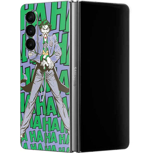 DC Comics The Joker Vintage pose pattern Galaxy Z Fold4 5G Skin