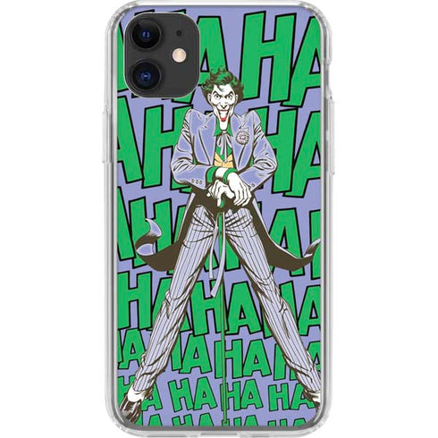 DC Comics The Joker Vintage pose pattern iPhone 11 Clear Case
