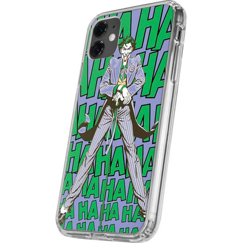 DC Comics The Joker Vintage pose pattern iPhone 11 Clear Case