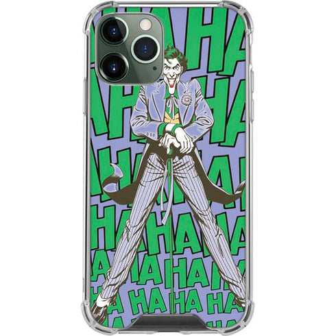 DC Comics The Joker Vintage pose pattern iPhone 11 Pro Max Clear Case