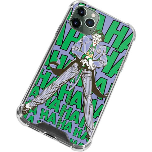 DC Comics The Joker Vintage pose pattern iPhone 11 Pro Max Clear Case
