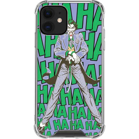 DC Comics The Joker Vintage pose pattern iPhone 12 Clear Case