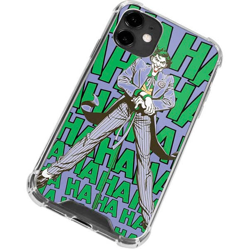 DC Comics The Joker Vintage pose pattern iPhone 12 Clear Case