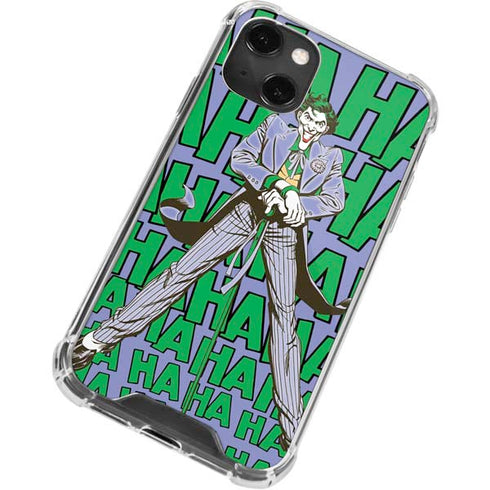 DC Comics The Joker Vintage pose pattern iPhone 13 Mini Clear Case