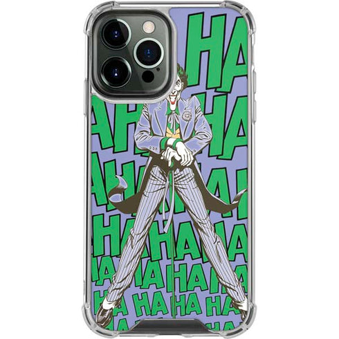DC Comics The Joker Vintage pose pattern iPhone 13 Pro Max Clear Case