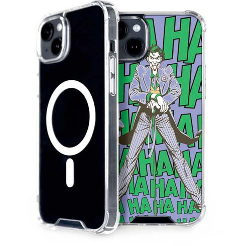 DC Comics The Joker Vintage pose pattern iPhone 15 Plus MagSafe Case