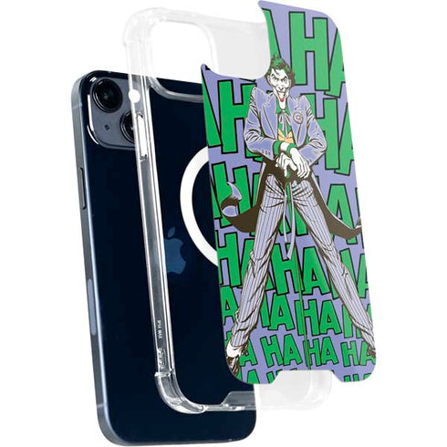 DC Comics The Joker Vintage pose pattern iPhone 15 Plus MagSafe Case