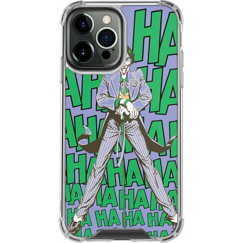 DC Comics The Joker Vintage pose pattern iPhone 14 Pro Max Clear Case