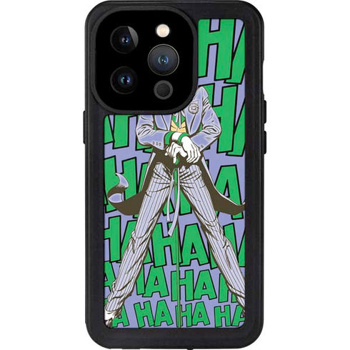 DC Comics The Joker Vintage pose pattern iPhone 14 Pro Waterproof Case