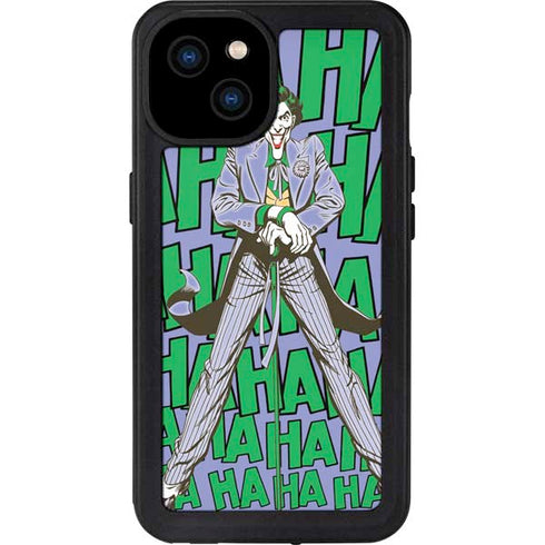 DC Comics The Joker Vintage pose pattern iPhone 15 Plus Waterproof Case