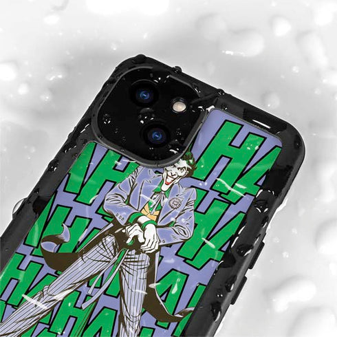 DC Comics The Joker Vintage pose pattern iPhone 15 Plus Waterproof Case