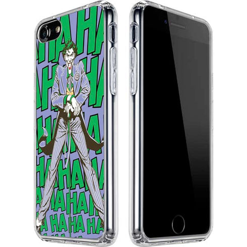 DC Comics The Joker Vintage pose pattern iPhone SE (2nd & 3rd Gen) Clear Case