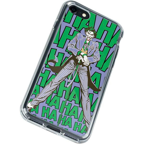 DC Comics The Joker Vintage pose pattern iPhone SE (2nd & 3rd Gen) Clear Case