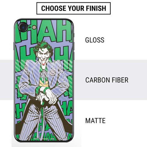 DC Comics The Joker Vintage pose pattern iPhone SE (2nd & 3rd Gen) Skin