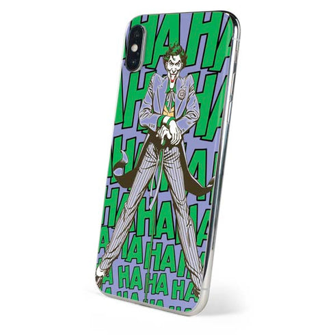 DC Comics The Joker Vintage pose pattern iPhone X Skin