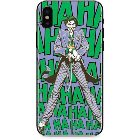 DC Comics The Joker Vintage pose pattern iPhone XS Max Skin