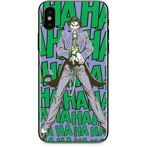 DC Comics The Joker Vintage pose pattern iPhone XS Skin