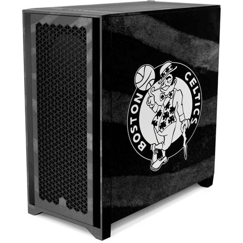 NBA Boston Celtics Black Animal Print Corsair 4000D Tempered Glass Mid-Tower ATX Case Skin