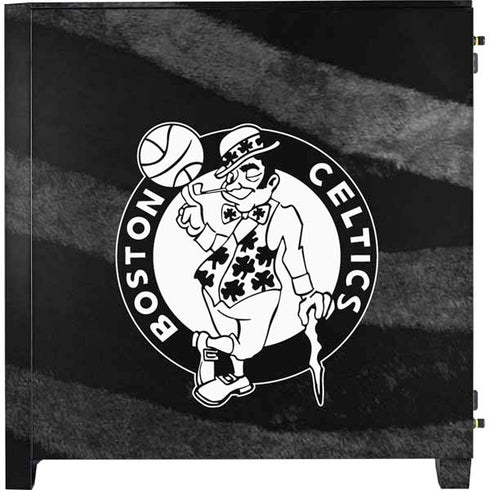 NBA Boston Celtics Black Animal Print Corsair 4000D Tempered Glass Mid-Tower ATX Case Skin