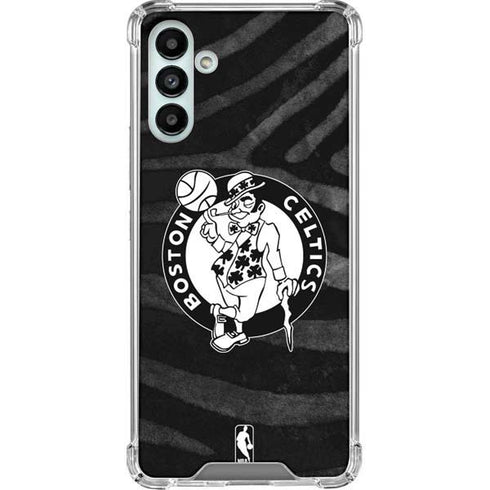 NBA Boston Celtics Black Animal Print Galaxy A13 5G Clear Case