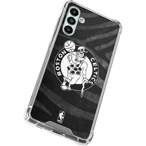 NBA Boston Celtics Black Animal Print Galaxy A13 5G Clear Case