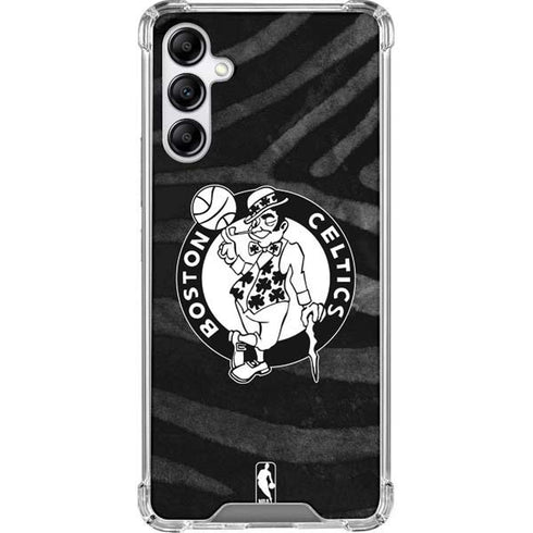 NBA Boston Celtics Black Animal Print Galaxy A14 5G Clear Case