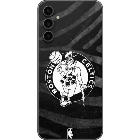 NBA Boston Celtics Black Animal Print Galaxy A14 5G Skin
