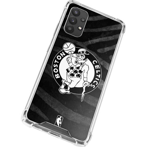 NBA Boston Celtics Black Animal Print Galaxy A32 5G Clear Case