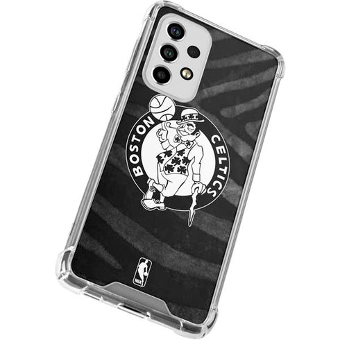 NBA Boston Celtics Black Animal Print Galaxy A33 5G Clear Case