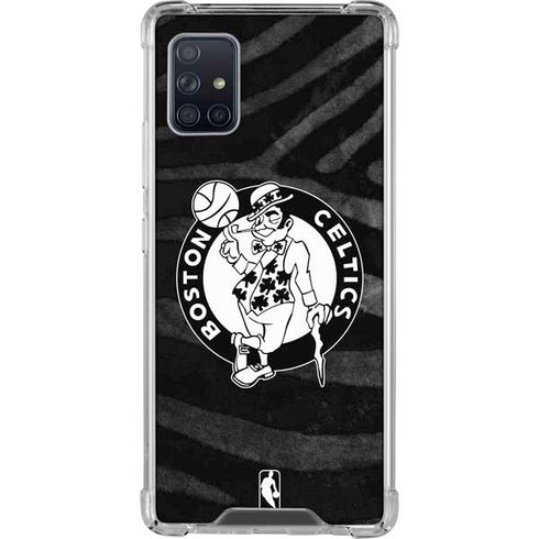 NBA Boston Celtics Black Animal Print Galaxy A51 5G Clear Case