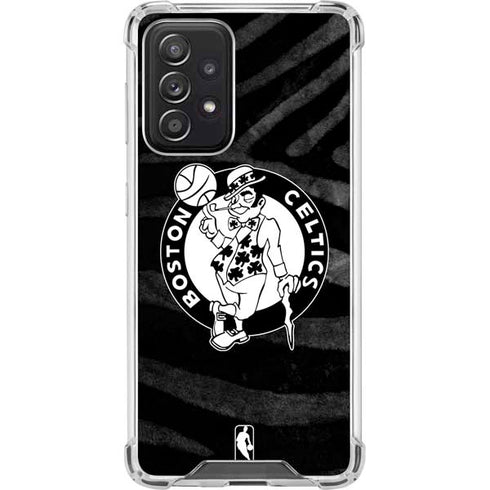 NBA Boston Celtics Black Animal Print Galaxy A52 5G Clear Case